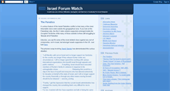 Desktop Screenshot of israelforumwatch.blogspot.com