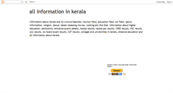 Desktop Screenshot of keralasinformation.blogspot.com