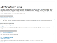 Tablet Screenshot of keralasinformation.blogspot.com