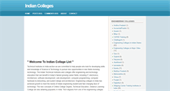 Desktop Screenshot of indiancollegelist.blogspot.com