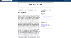 Desktop Screenshot of bye-bye-baby-923.blogspot.com