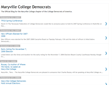 Tablet Screenshot of maryvillecollegedemocrats.blogspot.com