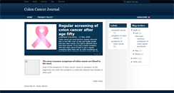 Desktop Screenshot of coloncancersjournal.blogspot.com