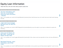 Tablet Screenshot of equity-loan-information.blogspot.com