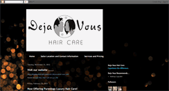 Desktop Screenshot of dejavoushaircare.blogspot.com