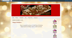 Desktop Screenshot of pieceofcakechristmas.blogspot.com