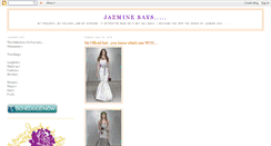 Desktop Screenshot of jazminesays.blogspot.com