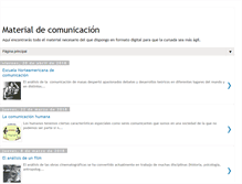 Tablet Screenshot of materialdecomunicacion.blogspot.com