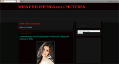 Desktop Screenshot of missphilippines2011-pictures.blogspot.com