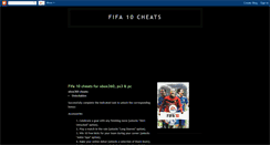 Desktop Screenshot of fifa10cheats.blogspot.com