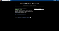 Desktop Screenshot of investindonomercadodeacoes.blogspot.com