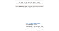 Desktop Screenshot of mortgage-home-article.blogspot.com