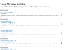 Tablet Screenshot of mortgage-home-article.blogspot.com