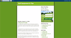 Desktop Screenshot of golfequipmentandtips.blogspot.com