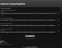 Tablet Screenshot of betssonhesapkapatma.blogspot.com