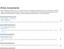 Tablet Screenshot of precisinvestments.blogspot.com