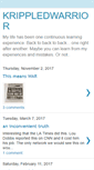 Mobile Screenshot of krippledwarrior.blogspot.com