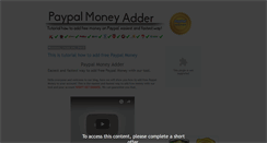 Desktop Screenshot of paypalmoneyaddernew.blogspot.com