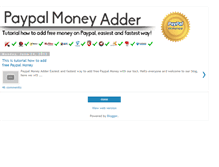 Tablet Screenshot of paypalmoneyaddernew.blogspot.com