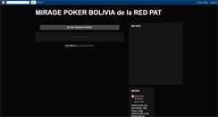 Desktop Screenshot of miragepokerbolivia.blogspot.com