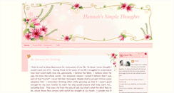 Desktop Screenshot of hannahssimplethoughts.blogspot.com