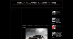 Desktop Screenshot of maserati-wallpapers-pictures.blogspot.com