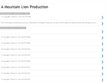 Tablet Screenshot of amountainlionproduction.blogspot.com