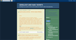Desktop Screenshot of genealogyandfamilysecrets.blogspot.com