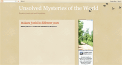 Desktop Screenshot of mysteriesunsolved.blogspot.com