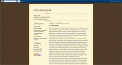 Desktop Screenshot of i-do-not-speak.blogspot.com