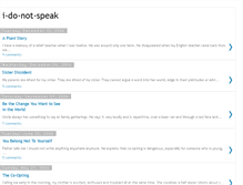Tablet Screenshot of i-do-not-speak.blogspot.com