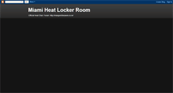 Desktop Screenshot of miamiheatlockerroom.blogspot.com