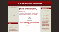 Desktop Screenshot of liveallsportsstreamingonlineyourpc.blogspot.com