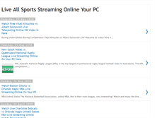 Tablet Screenshot of liveallsportsstreamingonlineyourpc.blogspot.com