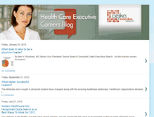 Tablet Screenshot of healthcareexecutivecareers.blogspot.com