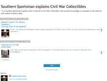 Tablet Screenshot of civilwarcollectibles.blogspot.com