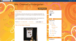 Desktop Screenshot of mrscreswellskindergarten.blogspot.com