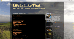 Desktop Screenshot of lifeis-likethat.blogspot.com