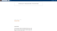 Desktop Screenshot of indian-freedom-fighters.blogspot.com