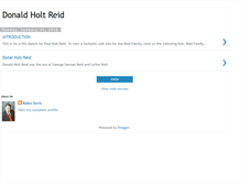 Tablet Screenshot of donaldholtreid.blogspot.com