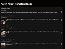 Tablet Screenshot of karenabouthamptonroads.blogspot.com