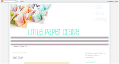 Desktop Screenshot of littlepapercraneblog.blogspot.com