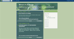 Desktop Screenshot of bewarelinmerage.blogspot.com