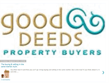 Tablet Screenshot of gooddeedspropertybuyers.blogspot.com