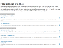 Tablet Screenshot of foodcritiqueofapilot.blogspot.com