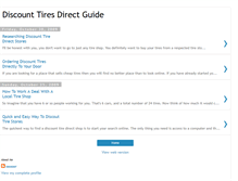 Tablet Screenshot of discounttiresdirectguide.blogspot.com