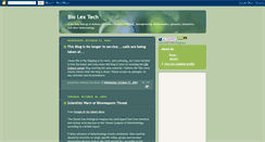 Desktop Screenshot of biolextech.blogspot.com