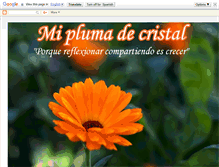 Tablet Screenshot of miplumadecristal.blogspot.com