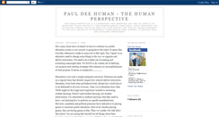 Desktop Screenshot of pauldeehuman.blogspot.com