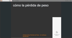 Desktop Screenshot of como-la-perdida-de-peso.blogspot.com